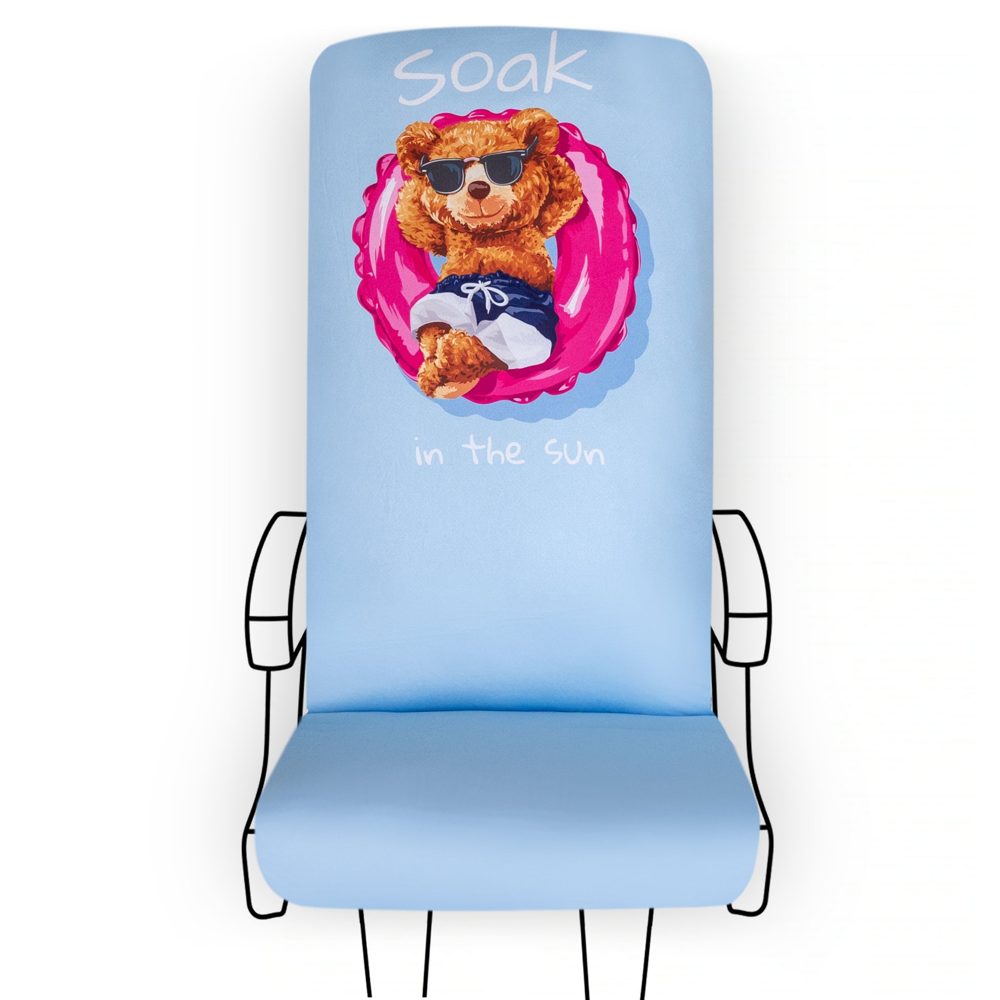 Reusable Seat Cover - Soak In The Sun Print - Comes in a Pink Pouch