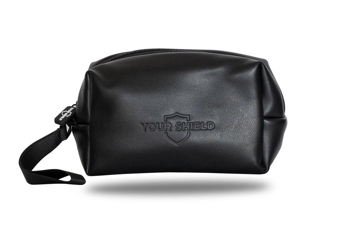 Reusable Seat Cover - YOUR SHIELD Logo Print - Comes in a Black Pouch